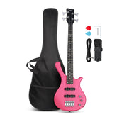 Glarry GW101 36in Kid's Electric Bass Guitar - Pink